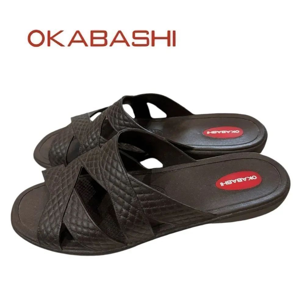 Okabashi Women's Men's Criss Cross Sandals L  9.5  -  10.5